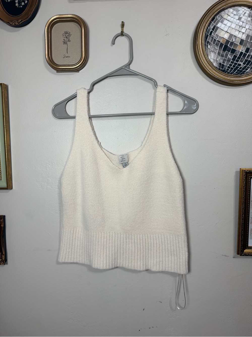 a new day Ivory Knit Scoop Neck Tank Top